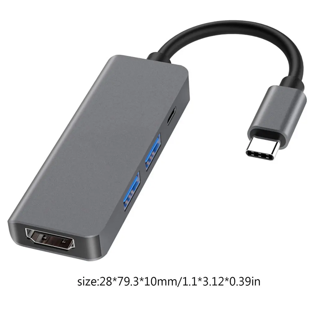 Type-C к HDMI Usb четыре в одном док-станция Мощность PD Tv проектор многофункциональный 4K конвертер внешние аксессуары