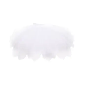 

Women Women Children Short White Mesh Multi Layered Petticoat Elastic Drawstring Waistband No Hoop Tulle Skirt Crinoline With