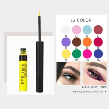 

12Pcs/Set Colorful Matte Liquid Eyeliner Pen Waterproof Long Lasting Eye Liner Long-lasting Makeup Liquid Tools Cosmetics Pen