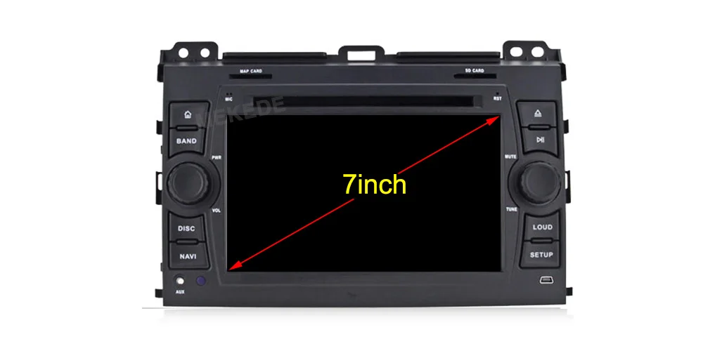 Top MEKEDE Android9.0 4G RAM 64G ROM RDS Car Multimedia player for toyot prado 120 2003-2009 Car GPS navigator radio wifi Casstee 9