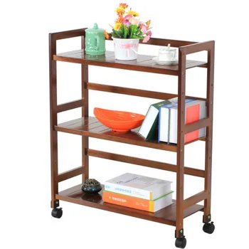 

Mobile Shelf Pulley Bookshelf Receive Home Office Multifunctional Small 26 Cm Wide. It's Light Brown