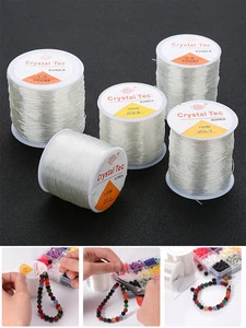 100 м пластиковые хрустальные поделки из бисера тянущиеся шнуры, эластичная строка, драгоценная нить, нить, нить