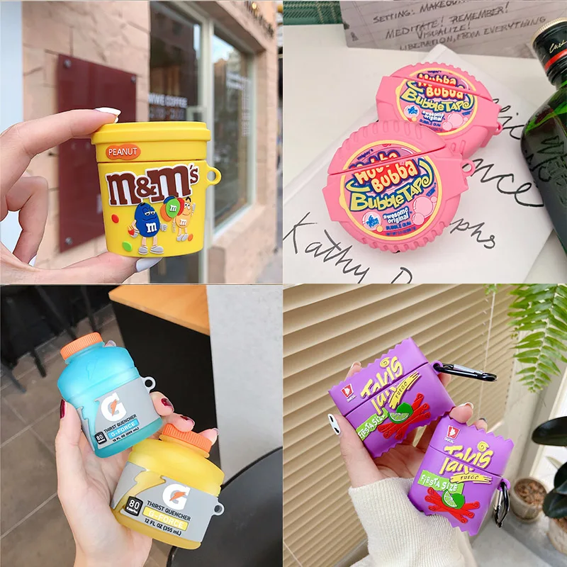 

Cheese Potato Chips Earphone Protective Cover Cartoon for AirPods Pro Case Headphone Earpods Earbuds Cover Case for Airpods 2