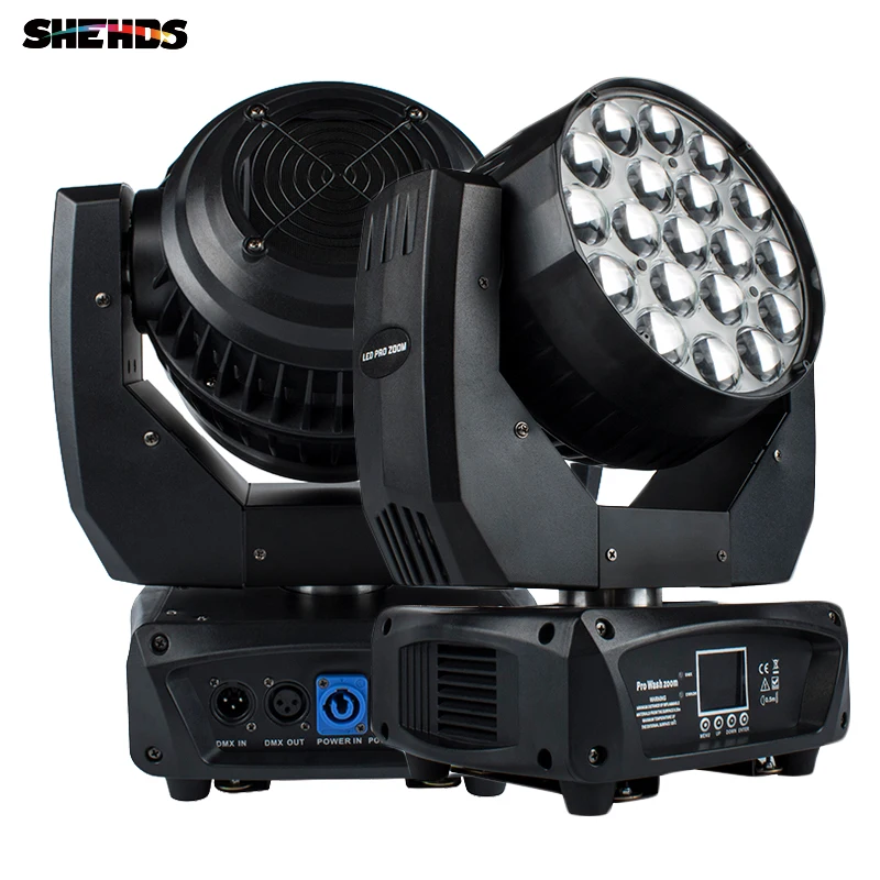 Good Price for 2Pcs Beam+Wash 19x15W RGBW Zoom Lighting DMX Control For Christmas Lights indoor Disco lighting DJ Stage Events