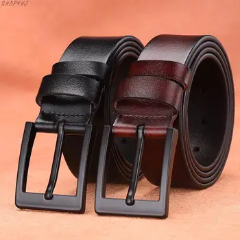 

Vintage pin buckle men belt men belt leather belt men strap male gunine leather strap cow genuine leather luxury