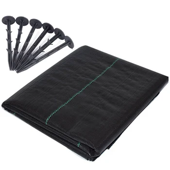 

Control Weed Film Fabric Floor Covering, Garden Weedproof Cloth Ground Nails, Very Suitable for Gardens, Landscaping