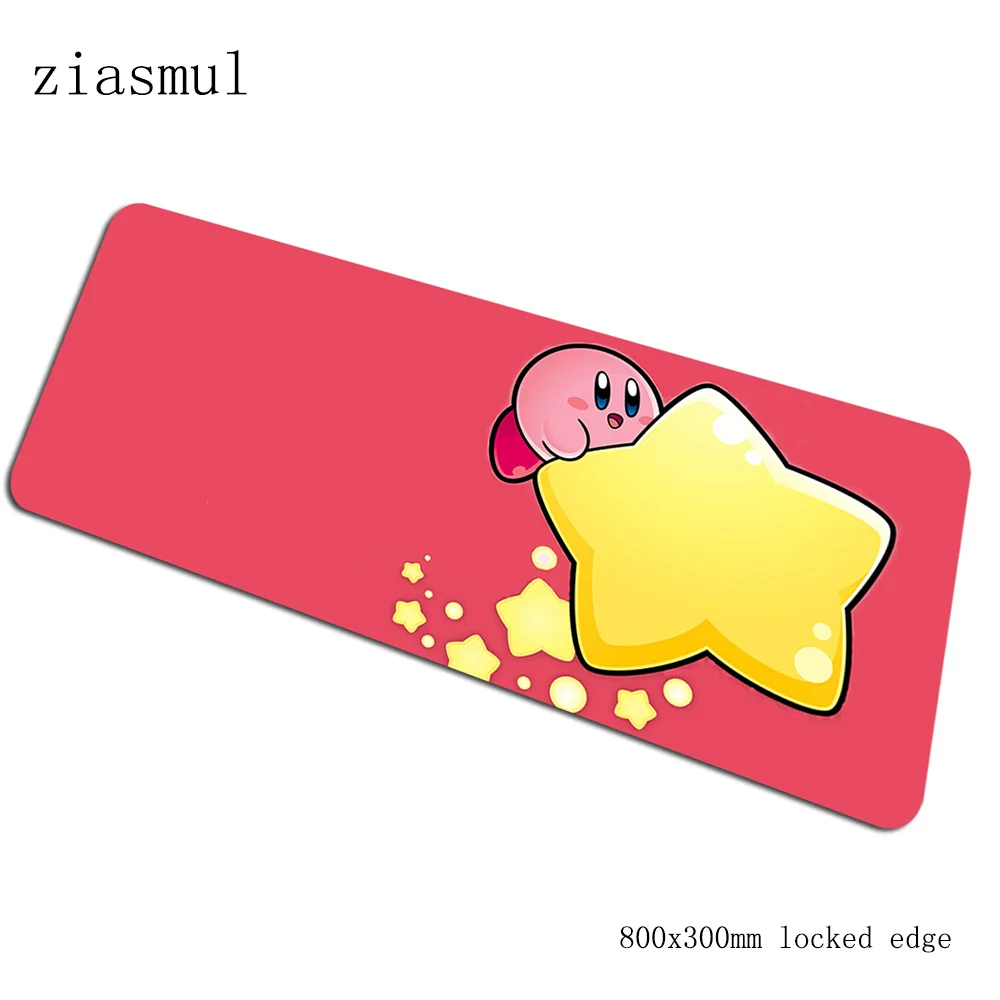 Kirby pad мышь эстетика компьютерная коврик для мыши 800x300x2 мм padmouse аниме инди-поп коврик для мыши эргономичный офисный коврик