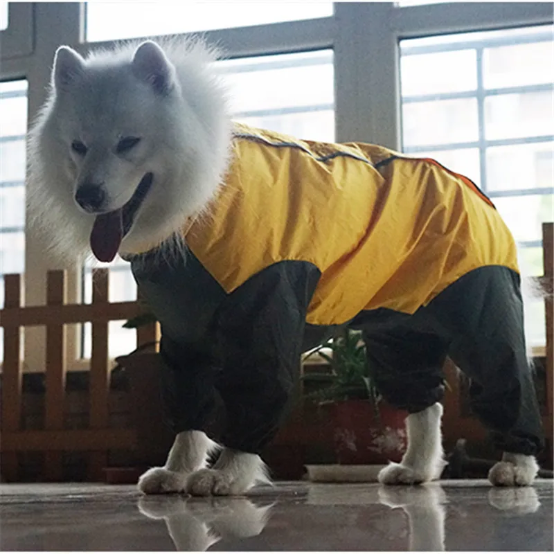 Welsh Corgi дождевик для собак, одежда для больших собак, водонепроницаемая одежда для больших собак, комбинезон для самоедов, лабрадор, Хаски, золотистый ретривер, одежда