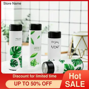 

Men's and Women's Thermal Insulation Bushing Car-Mounted Portable Bottle Business Gifts Custom Cup Hipster Leaves Straight Cup