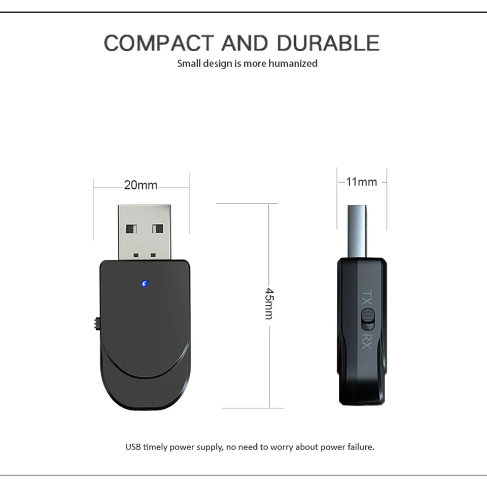 2 в 1 Bluetooth приемник передатчик мини стерео Bluetooth 5,0 аудио AUX RCA USB 3,5 мм разъем для ТВ ПК автомобильный комплект беспроводной адаптер