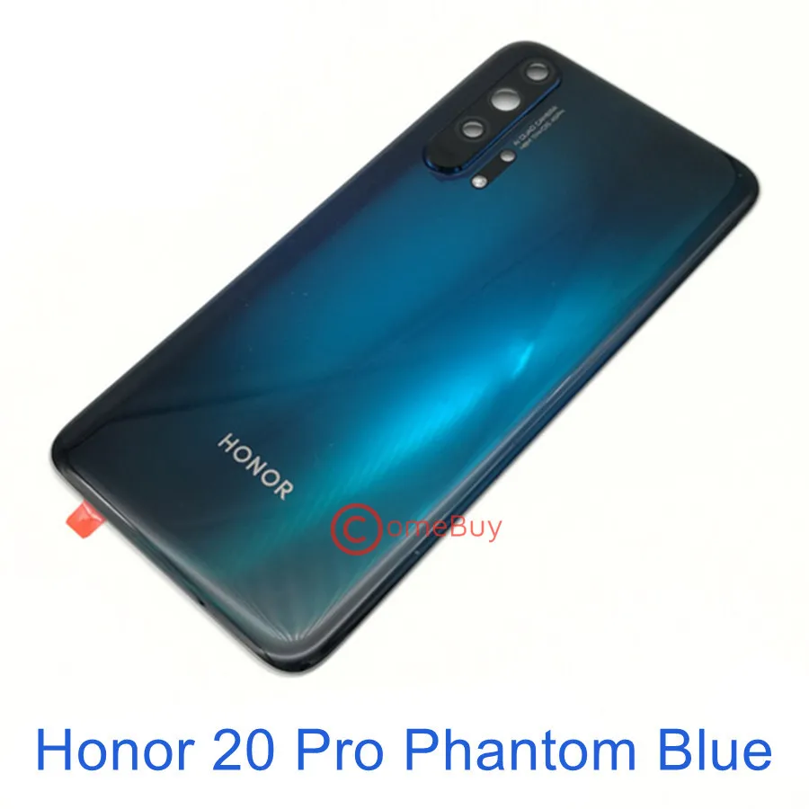 Для huawei Honor 20 Pro Задняя стеклянная крышка батареи задняя дверь Корпус чехол Honor 20 Задняя стеклянная панель Крышка+ объектив камеры+ клей