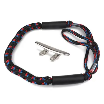 

Elastic Wharf Rope Marine Boat 1.2m Length Dock Extendable Line Mooring Rope with Stainless Steel Boat Cleats Accessories