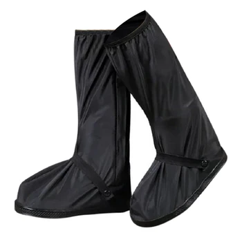 

High Top Waterproof Thick Sole Shoe Covers Non-slip Unisex Rain Boot Protector Rainproof Overshoes for Outdoor Rainy