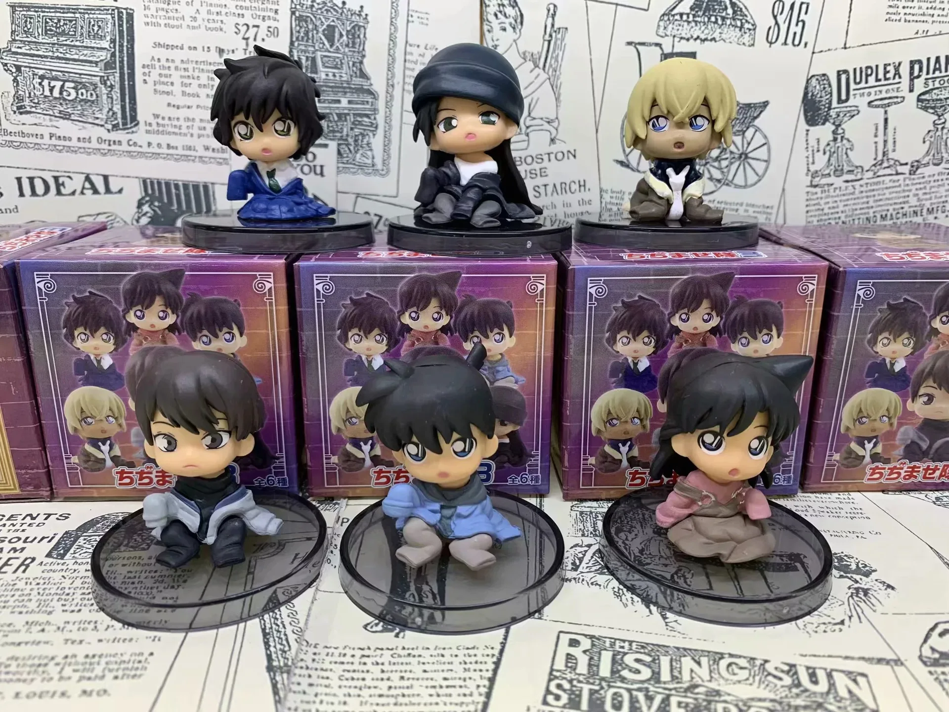 Conan зауженный сидя 2 Kudo Haibara Amuro через детство Сидя Фигурка капсула игрушка