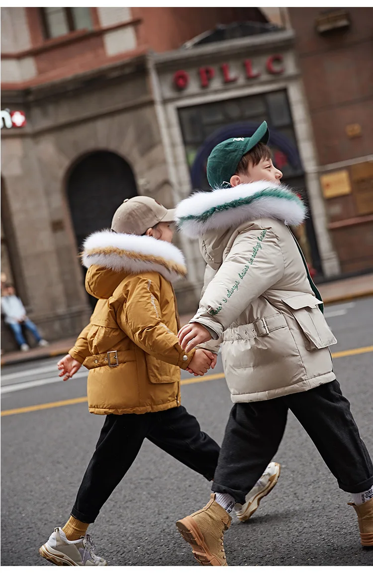 Wholesale Children boy and girls thicken down jackets winter new brand warm white duck down coats kids tops parkas ws1106