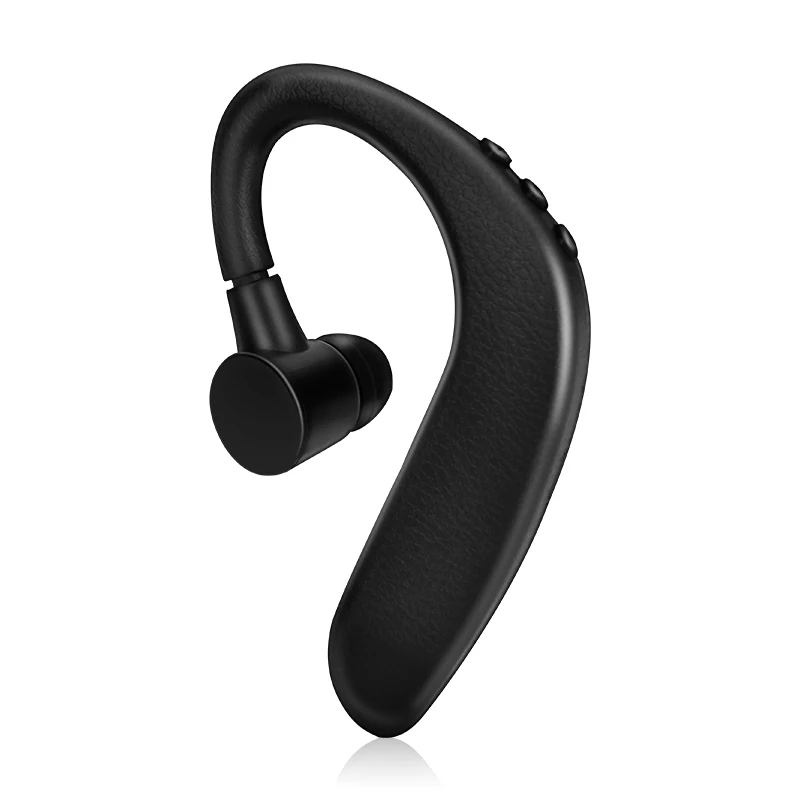 Black Bluetooth Headset Wireless Headphones Earphones With Microphone Handsfree Earbuds Hands-Free Earphone Sports For IPhone Phone - Цвет: Black