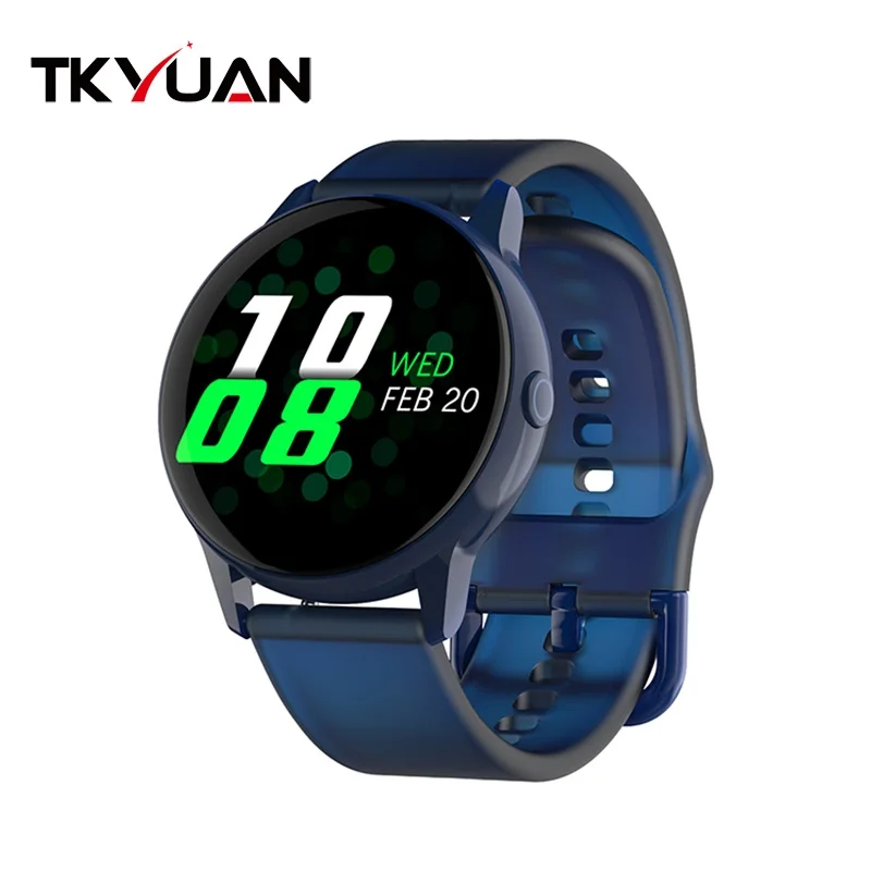 TKYUAN DT88 новейшие умные часы IP68 Водонепроницаемые носимые устройства монитор сердечного ритма цветной дисплей спортивные Смарт-часы для мужчин и женщин - Цвет: blue  Silica gel