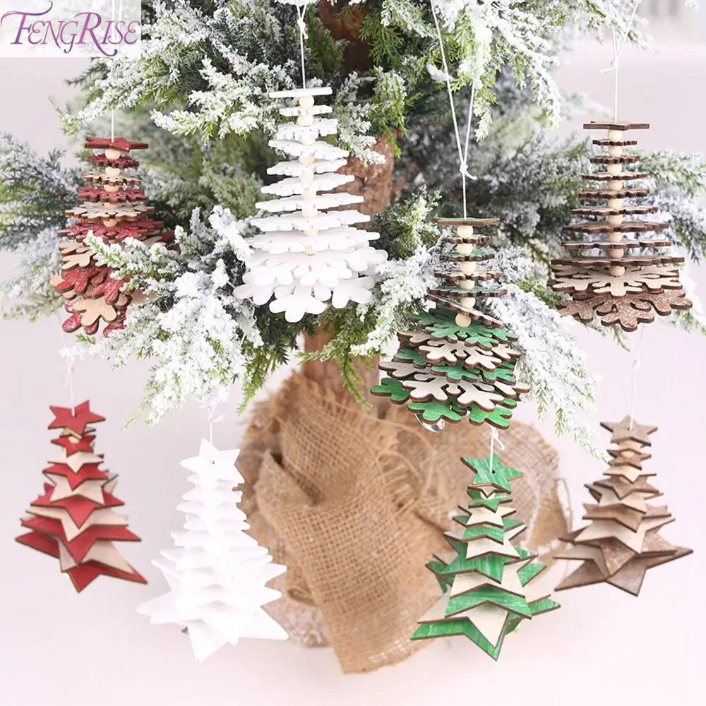 

FENGRISE Christmas Tree Decor Hanging Pendant Christmas Decor For Home Snowflake 2019 Navidad Xmas Ornament Craft Gift New Year