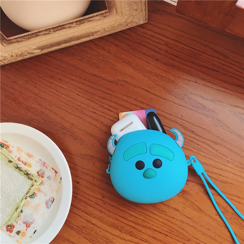 coin purse Мини-кошелек с мультяшным рисунком для девочек, мягкий силиконовый кошелек для денег, женский маленький чехол для ключей, кошелек для денег, чехол для наушников, коробка с аниме - Цвет: coin purse