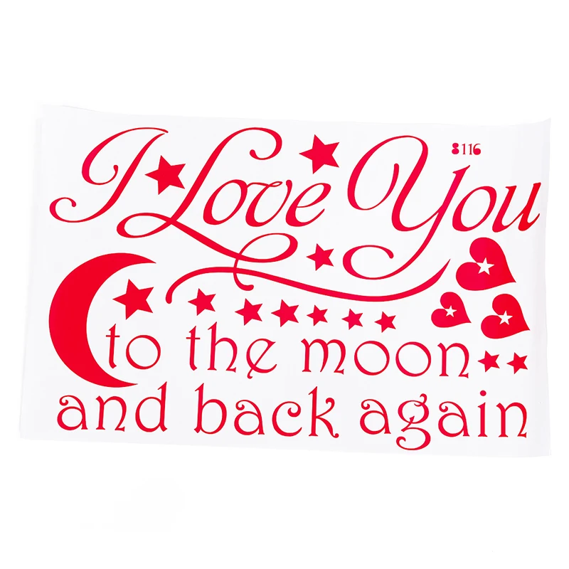 New-LOVE Quotes Wall Decor Art I LOVE YOU To The Moon And Back Sayings Easy Apply Sticker for Chi | Дом и сад