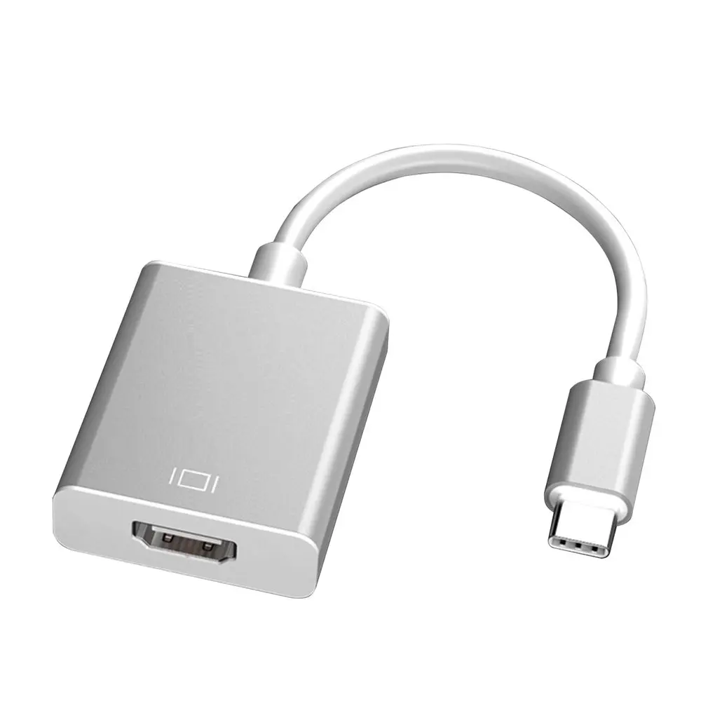 Silver Usb3.1 тип-c преобразователь видеосигнала HDMI USB-C к HDMI 1080P hd-конвертер для проектора видео кабель компьютера внешние аксессуары - Цвет: Silver
