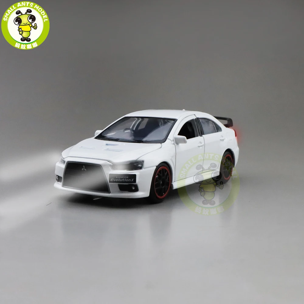 Cena 1 32 JACKIEKIM Mitsubishi Lancer EVO X 10 BBS RHD odlewane modele zabawkowych samochodów dla dzieci chłopiec dziewczyna prezenty