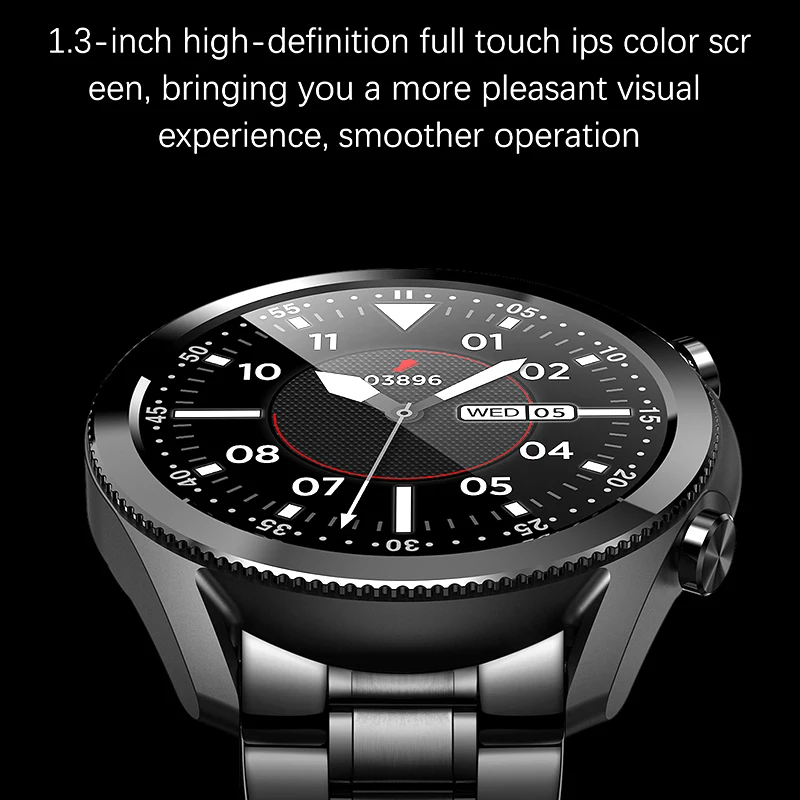 US $114.10 2020 Steel Band Smart Watch Men Full Touch Screen Sports Fitness Watch Waterproof Bluetooth For Android Ios Smartwatch Mens