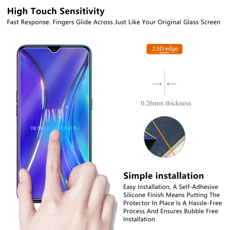 2 шт закаленное стекло для Realme X2 Pro защитное стекло 2.5D 9H Премиум Закаленное стекло для Realme X2 профессиональная защитная пленка
