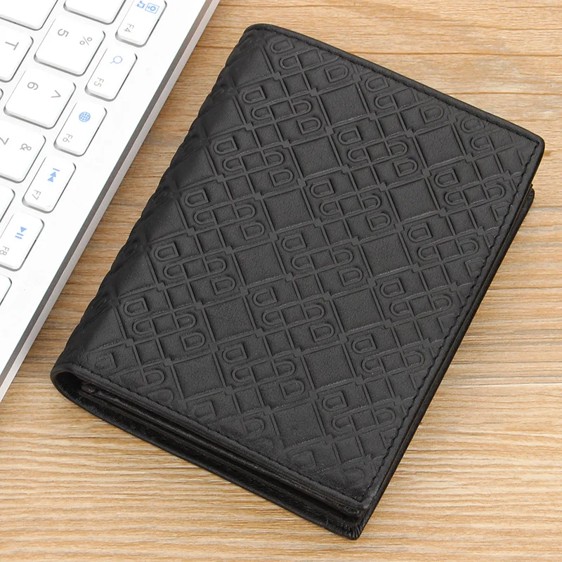 

2019 New Style MEN'S Wallet Men's Long Genuine Leather First Layer Cow Leather Wallet Lettered Embossed Multi-functional Short L
