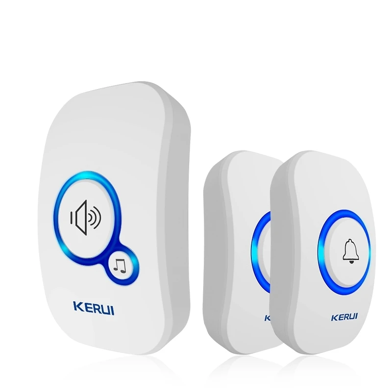 Kit 3 150 м беспроводной дверной звонок с изображением колокольчика дверной звонок и беспроводной пульт дистанционного управления 32 мелодии песни 433 МГц Великобритания как ЕС Домашняя безопасность использование смарт дверной Звонок - Цвет: Kit 3
