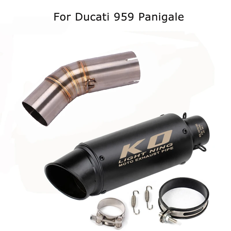Slip for Ducati 959 Panigale Motorcycle Exhaust Tips Escape Vent Pipe Mid Link Pipe Side System