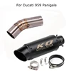 Slip for Ducati 959 Panigale Motorcycle Exhaust Tips Escape Vent Pipe Mid Link Pipe Side System