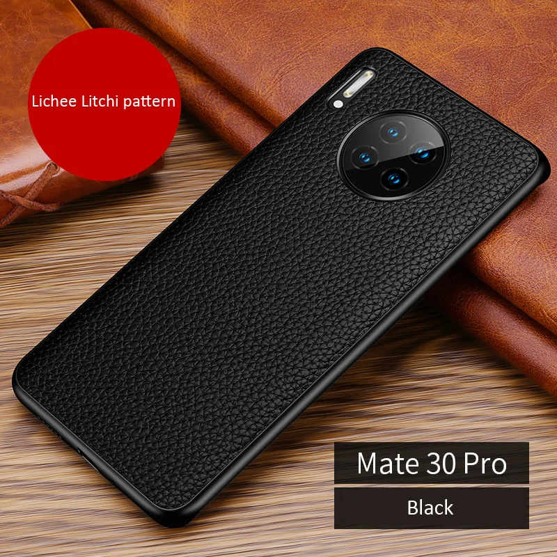Личи кожаный чехол для huawei mate 30 Pro Бизнес защитный чехол