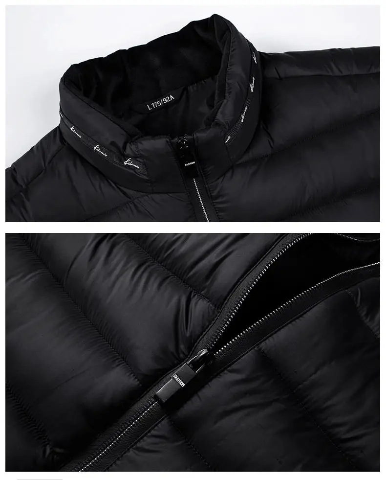 Winter Warm Jackets Coat Men Male Coats Jacket Parka Stand Collar Quality Padded Outerwears Father's Gift Clothing 2019 New 12