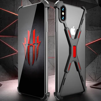 

BuzzLee Metal Phone Case Aluminum Alloy Shockproof Bumper Case Protective Cover With Anti-fall Air Cushion Case for iPhone XsMax