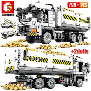 

New SEMBO 799pcs City Truck Building Blocks Technic Car Mechanical Earthmoving Vehicle Bricks Toys for Children Gifts