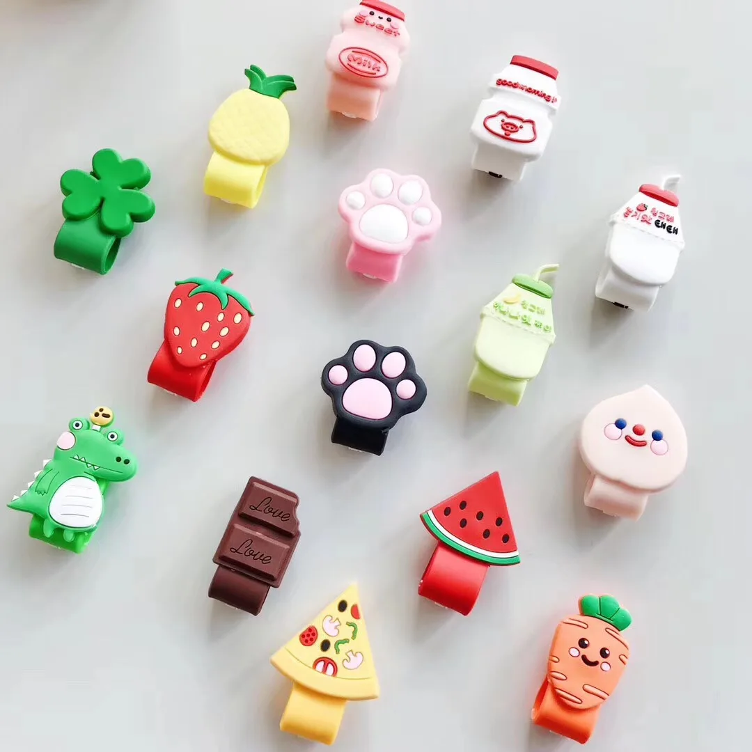 

3D fashion cartoon fruit earphone cable storage cable tie for Apples millet Samsung Huawei various headset cables easy to carry