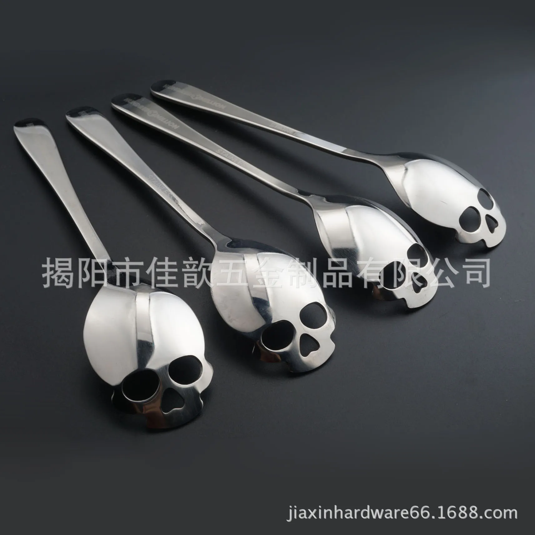 [Patented Genuine Product] Stainless Steel Coffee Spoon 304 Skull Spoon Creative Tableware Stainless Steel Spoon