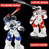 Child Learning Toy 2.4G Remote Control Intelligent Smart Robot Walking Dancing Singing Launch Missile Water RC Battle Robot Gift 1