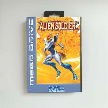 

Alien Soldier - EUR Cover With Retail Box 16 Bit MD Game Card for Sega Megadrive Genesis Video Game Console