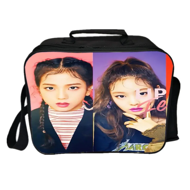 Студенческий работник Blackpink Jisoo Jennie Rose Lisa, сумка для ланча для мужчин и женщин, сумки для обедов для девочек и мальчиков, красивая сумка, новая детская сумка для ланча - Цвет: 7