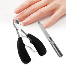 Нержавеющая сталь вросший ноготь черный педикюр Маникюрный Инструмент пилочка для ногтей Ножницы машинка для стрижки ногтей портативный эргономичный