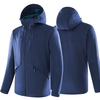 

New Softshell Jacket Men Windproof Waterproof Jacket Outdoor Camping Hiking Jacket Fleece Rain Jackets Hunting Sport Windbreaker