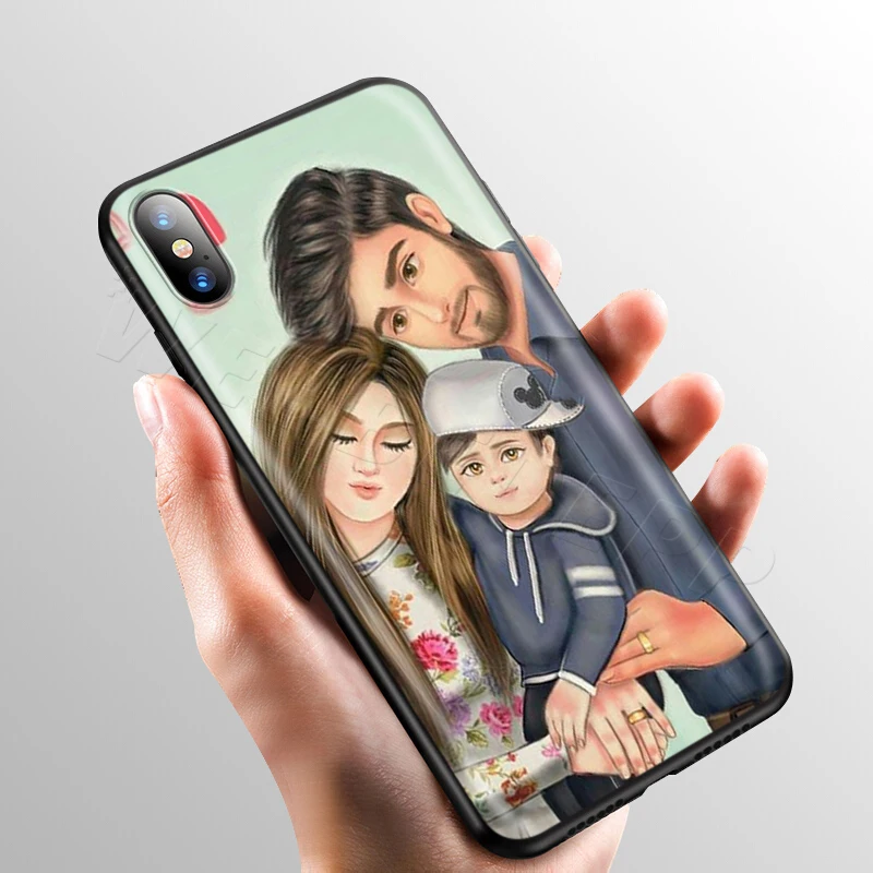 8 Webbedepp мама папа ребенок Семья чехол для Apple iPhone 11 Pro XS Max XR X 8 7 6 6S Plus 5 5S SE - Цвет: 8