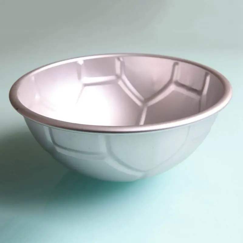 ABUI-1 шт., 3D полукруглая форма для футбольного торта, 8 дюймов, утолщенная форма из алюминиевого сплава, форма для выпечки на день рождения
