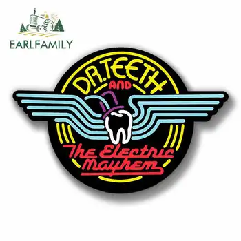 

EARLFAMILY 13cm x 8.9cm For The Muppets Dr. Teeth EleGTRic DIY Motorcycle Stickers Vinyl Car Sticker Waterproof SUV Decoration