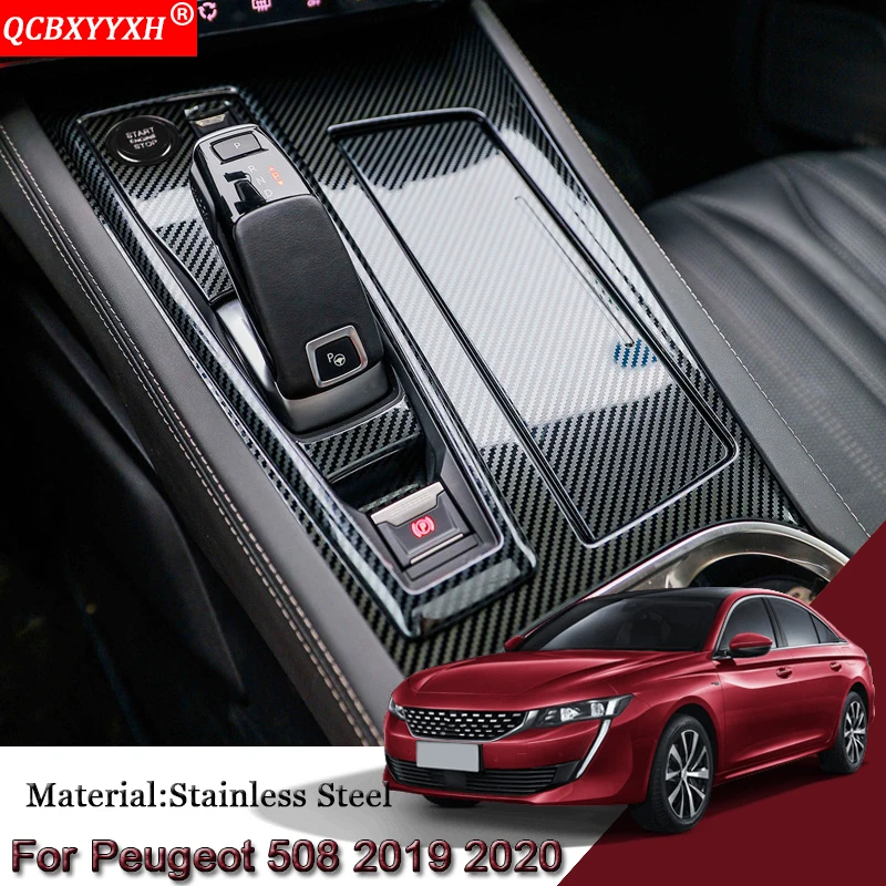 

Car Styling Car Interior Gear Box Decorative Frames Sequins Cover Sticker Car Protection Accessories For Peugeot 508 2019 2020
