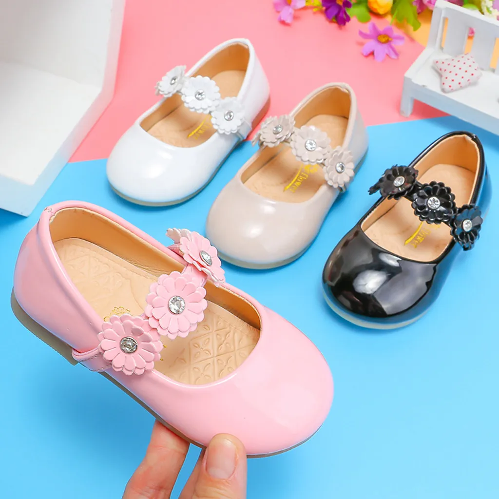 

Infant Kids Baby gift Girls Elegant Crystal sandals Flower Single Zapatos Party Princess Chic design Casual Shoes Schuhe Scarpe