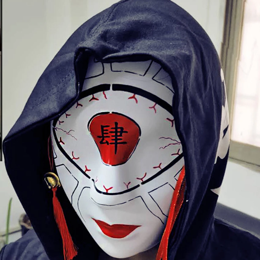 

Anime Demon Slayer Nakime Cosplay Mask Kimetsu No Yaiba Juuni Kitsuki Mask Halloween Cosplay Props
