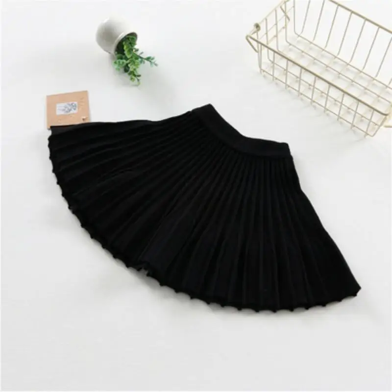 Middle waist black От 2 до 15 лет года; сезон весна-осень-зима; юбка-пачка для подростков; детская одежда; юбка-пачка для малышей; школьные юбки для девочек; плиссированная мини-юбка принцессы; JW2305 - Цвет: Middle waist black